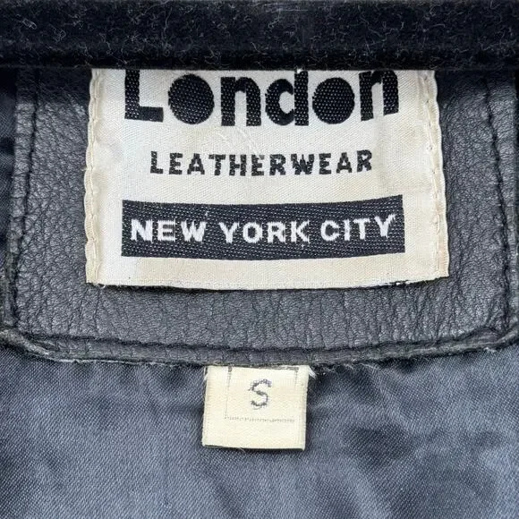 Vintage London Leatherwear NYC Unisex Black Leather Motor Biker Vest Zip-Up Sz S - Picture 2 of 16